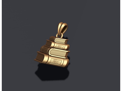 Books pendant 3D print model 3D Принт Модель
