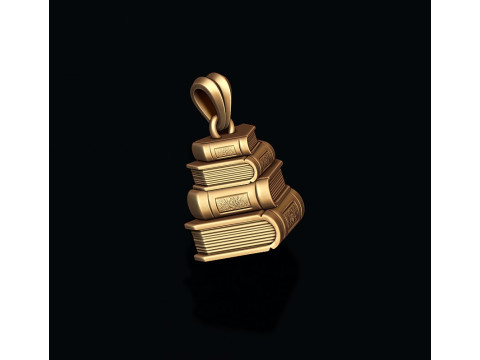Books pendant 3D print model 3D Принт Модель