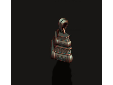 Books pendant 3D print model 3D Принт Модель