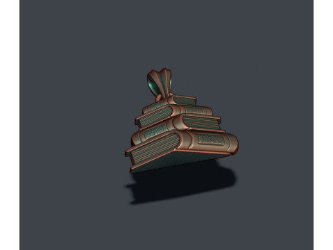 Books pendant 3D print model 3D Принт Модель