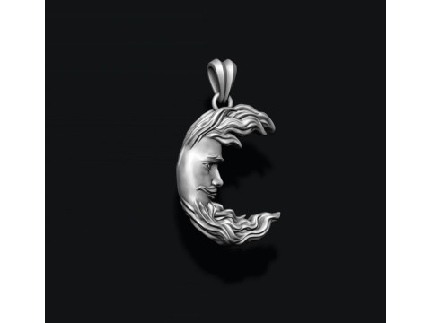 Moon pendant 3D print model 3D Print Model