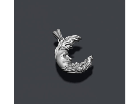 Moon pendant 3D print model 3D Print Model