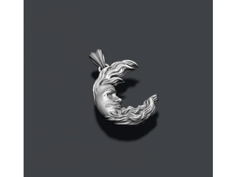 Moon pendant 3D print model 3D Print Model