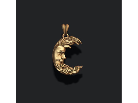 Moon pendant 3D print model 3D Print Model