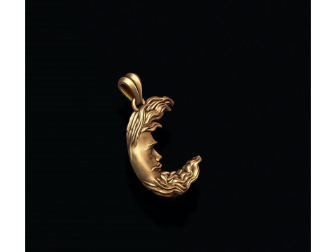 Moon pendant 3D print model 3D Print Model