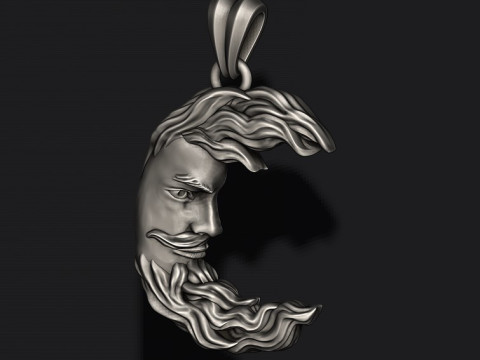 Moon pendant 3D print model 3D Print Model