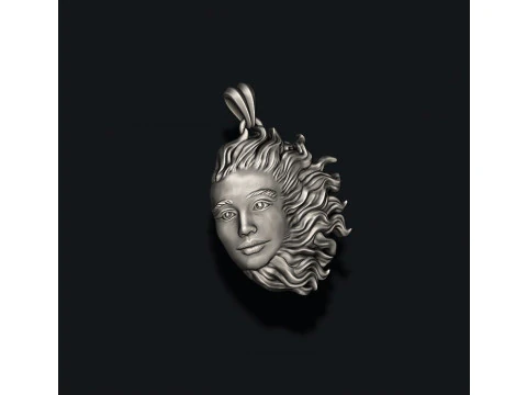 Model wisiorek-słońce wydrukowany w 3D Model do druku 3D