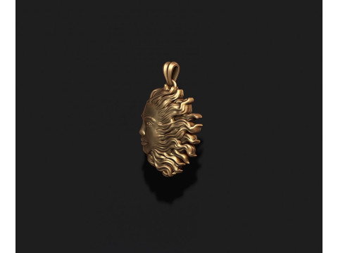 Sun pendant 3D print model 3D 프린트 모델