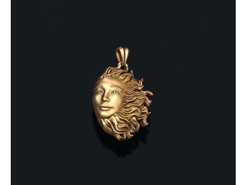 Sun pendant 3D print model 3D 프린트 모델