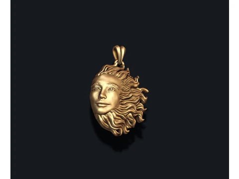 Sun pendant 3D print model 3D Print Model
