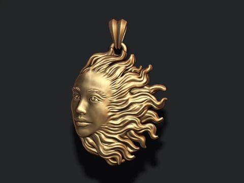 Sun pendant 3D print model 3D Print Model