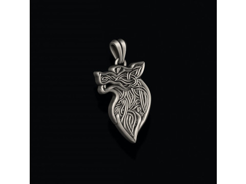 Celtic wolf ornaments pendant 3D print model 3D Print Model