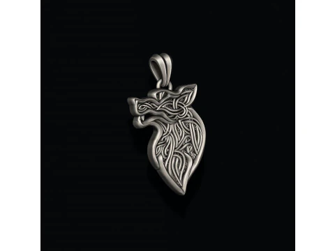 Celtic wolf ornaments pendant 3D print model 3D Print Model
