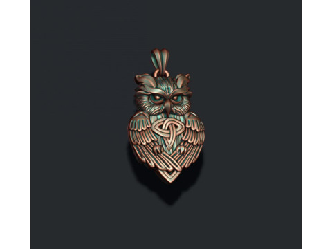 Owl ornaments pendant 3D print model 3D Print Model