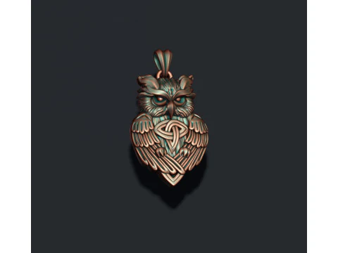 Pingente de enfeites de coruja modelo de impress&atilde;o 3D Modelo de Impressão 3D