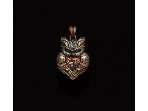 Owl ornaments pendant 3D print model 3D Print Model