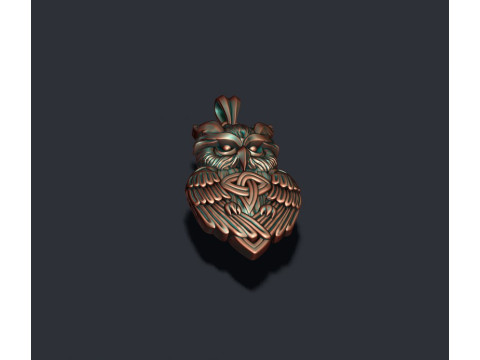 Owl ornaments pendant 3D print model 3Dプリントモデル