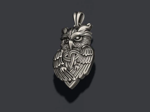 Owl ornaments pendant 3D print model 3D Print Model