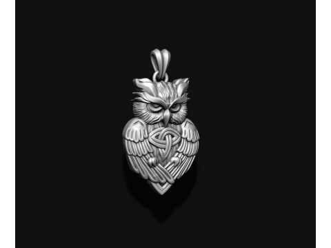 Owl ornaments pendant 3D print model 3Dプリントモデル