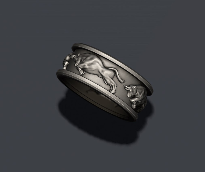 Bull ring 3D print model 3D-Druckmodell .c4d .max .obj .3ds .fbx .stl .blend