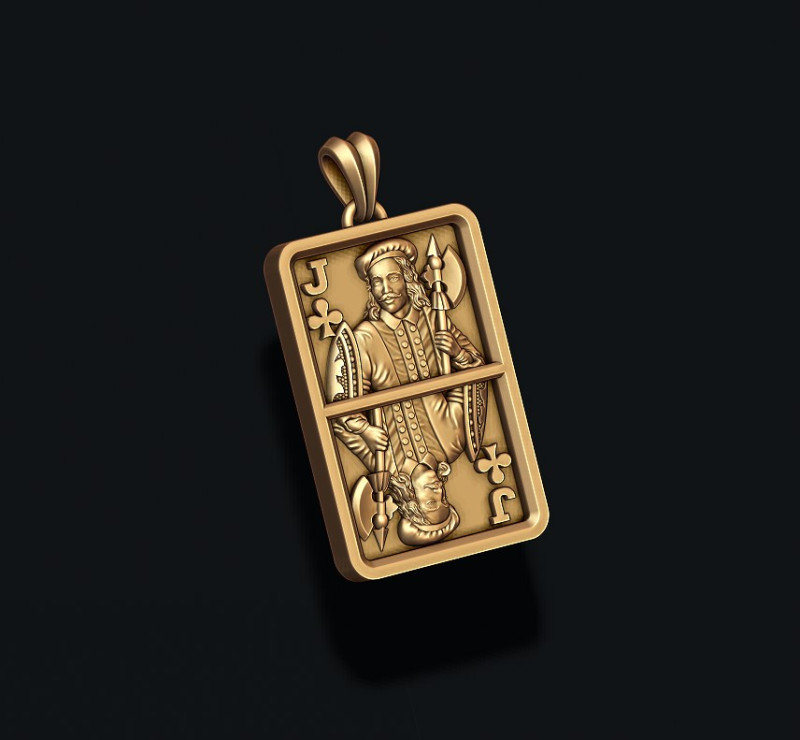 Club Jack playing card pendant light Modelo de Impressão 3D .c4d .max .obj .3ds .fbx .stl .blend 