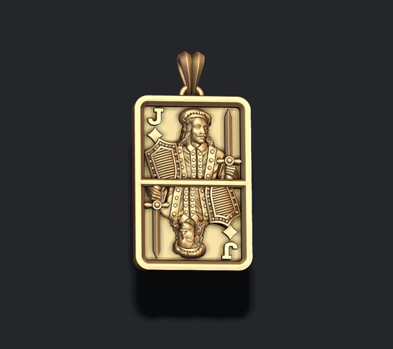 Diamonds Jack playing card pendant light 3D print model 3D Print Model .c4d .max .obj .3ds .fbx .stl .blend 