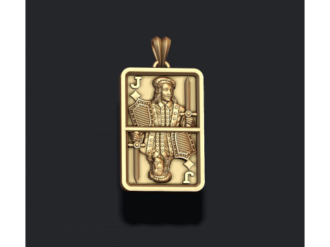 Diamonds Jack playing card pendant light 3D print model 3D प्रिंट मॉडल