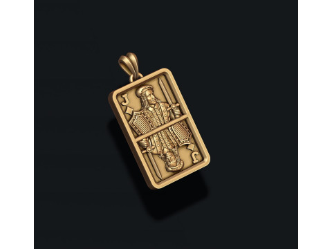 Diamonds Jack playing card pendant light 3D print model 3D Print Model