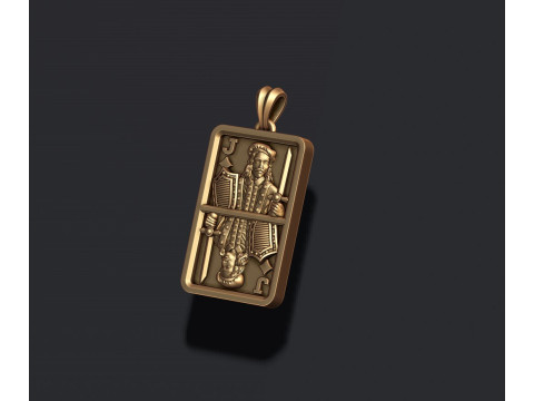 Diamonds Jack playing card pendant light 3D print model 3D Print Model