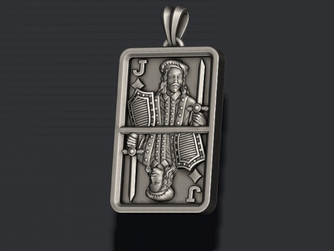 Diamonds Jack playing card pendant light 3D print model 3D Print Model