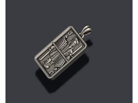 Diamonds Jack playing card pendant light 3D print model 3D Print Model