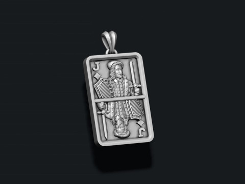 Diamonds Jack playing card pendant light 3D print model 3D Print Model