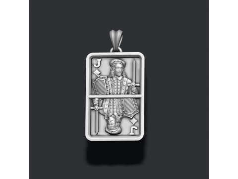 Diamonds Jack playing card pendant light 3D print model 3D Print Model