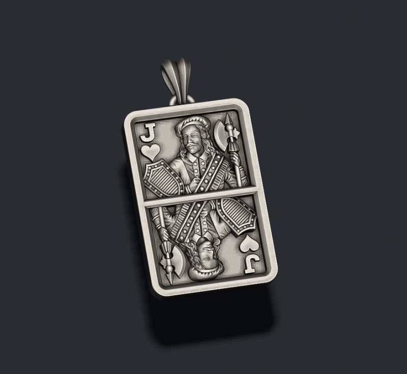Heart Jack playing card pendant light 3D print model Modelo de Impressão 3D .c4d .max .obj .3ds .fbx .stl .blend 