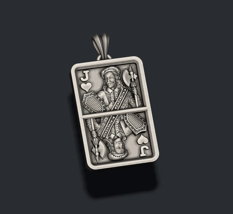 Heart Jack playing card pendant light 3D print model 3D Print Model .c4d .max .obj .3ds .fbx .stl .blend 