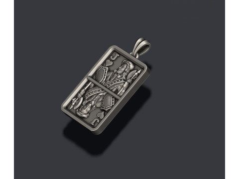 Heart Jack playing card pendant light 3D print model Modelo de Impressão 3D