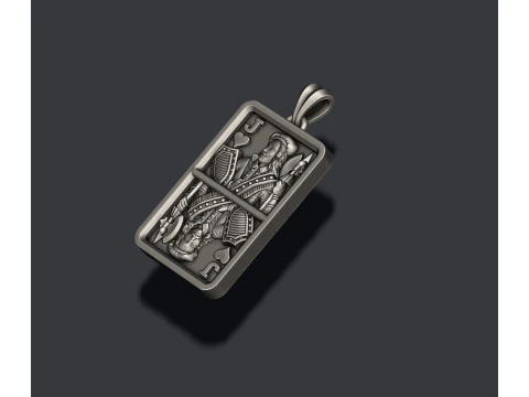 Heart Jack playing card pendant light 3D print model 3D Print Model