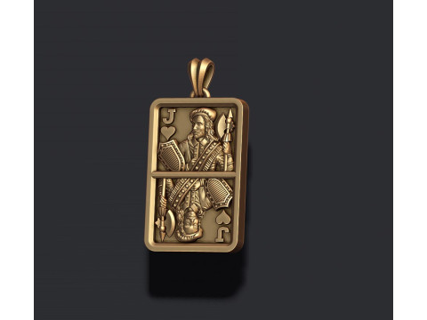 Heart Jack playing card pendant light 3D print model Modelo de Impressão 3D