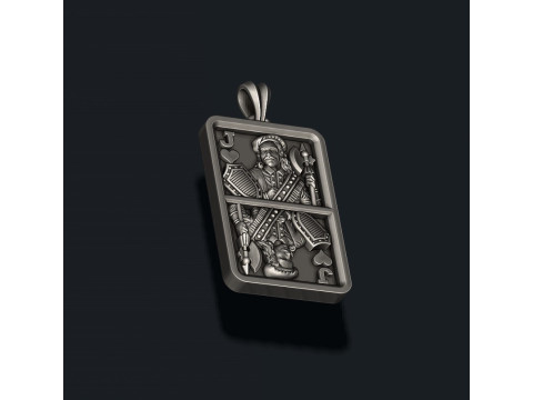 Heart Jack playing card pendant light 3D print model Modelo de Impressão 3D