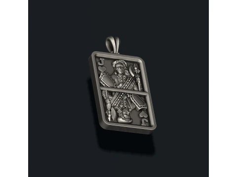 Heart Jack playing card pendant light 3D print model 3D Print Model