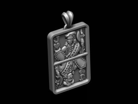 Heart Jack playing card pendant light 3D print model Modelo de Impressão 3D