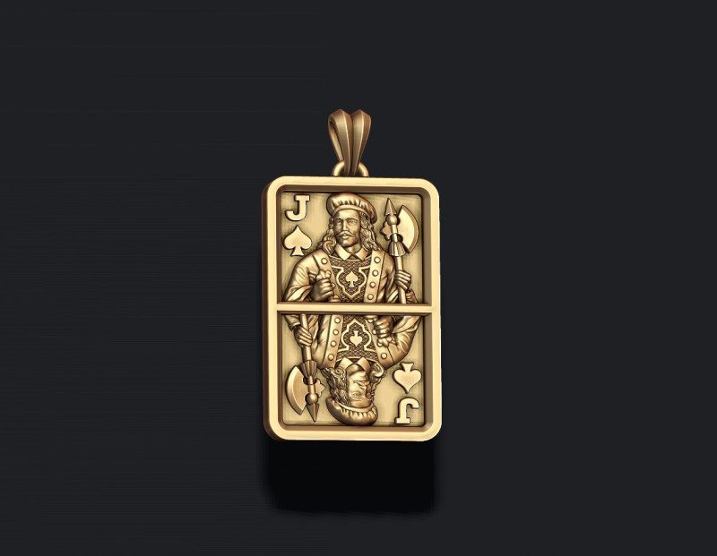 Spade Jack playing card pendant light 3D Druckmodell .c4d .max .obj .3ds .fbx .stl .blend 