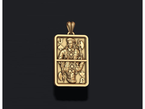 Spade Jack playing card pendant light 3Dプリントモデル