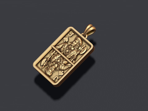 Spade Jack playing card pendant light 3D Druckmodell