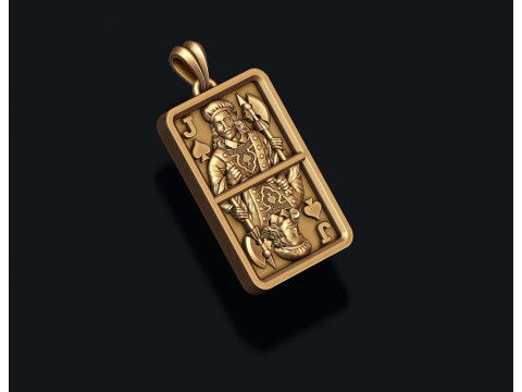 Spade Jack playing card pendant light 3D Druckmodell