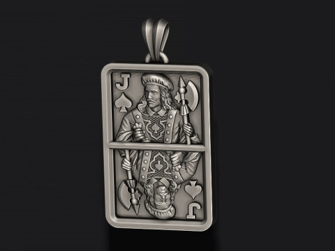 Spade Jack playing card pendant light 3D Druckmodell