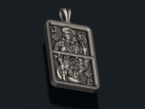 Spade Jack playing card pendant light 3D Druckmodell