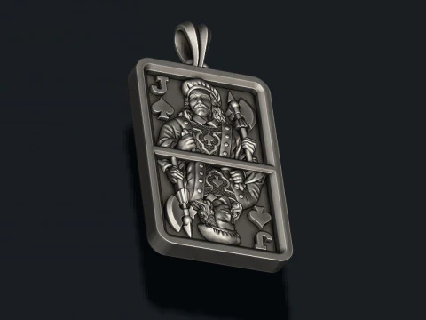 Spade Jack playing card pendant light 3D Print Model