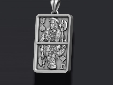 Spade Jack playing card pendant light 3D Druckmodell