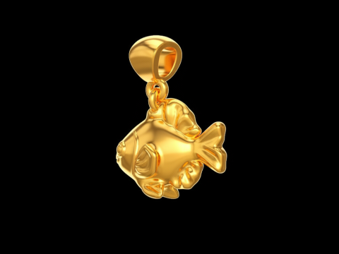 Fish pendant Free 3D print model Model do druku 3D